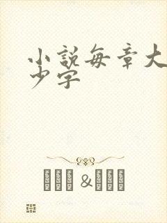 小说每章大概多少字