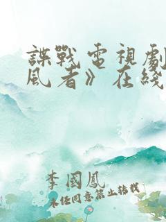 谍战电视剧《听风者》在线观看