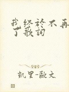 我终于不再爱你了歌词