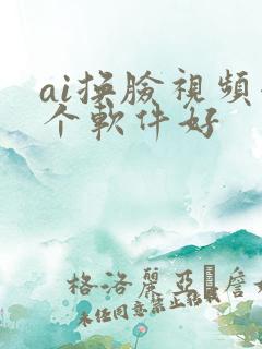 ai换脸视频哪个软件好