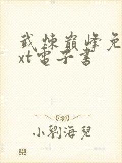 武炼巅峰免费txt电子书