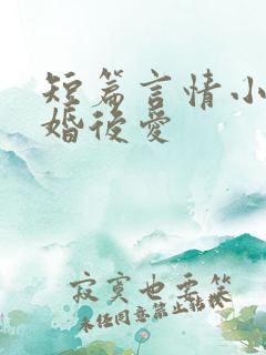 短篇言情小说先婚后爱