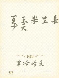 夏玉米生长期多少天