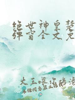 绝世神皇楚玄无弹窗全文免费阅读