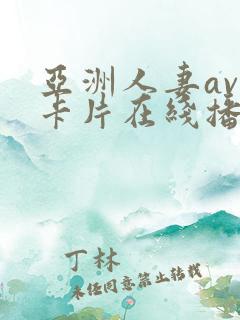 亚洲人妻av不卡片在线播放