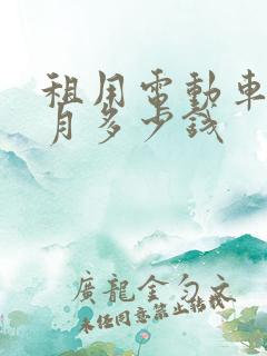 租用电动车一个月多少钱