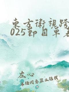 东方卫视跨年2025节目单表