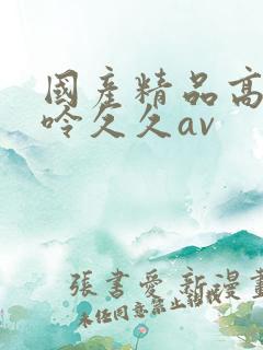 国产精品高潮呻呤久久av