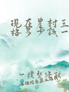 现在农村玉米价格多少钱一斤