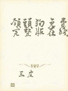 领头狗免费观看完整版在线全集