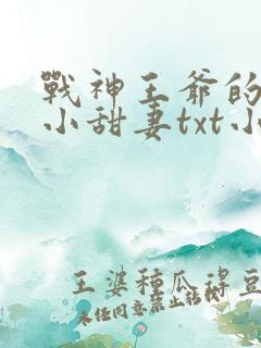 战神王爷的哭包小甜妻txt小说下载