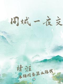 同城一夜交友