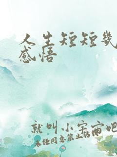 人生短短几个秋感悟
