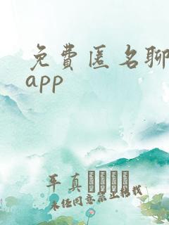免费匿名聊天的app