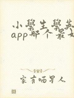 小学生学英语的app哪个最好