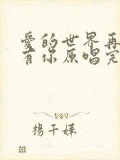 爱的世界再也没有你原唱完整版