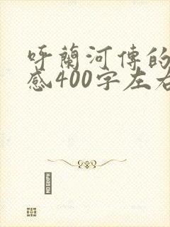 呼兰河传的读后感400字左右