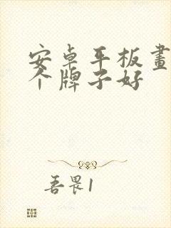 安卓平板画画哪个牌子好