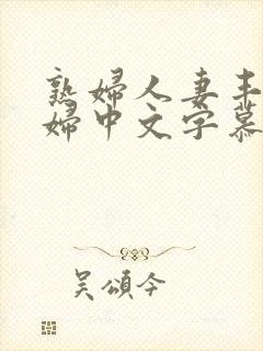 熟妇人妻丰满少妇中文字慕国产av