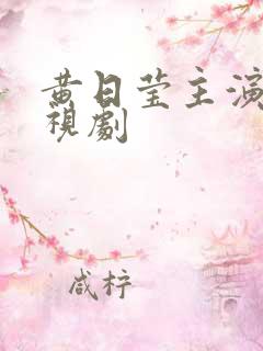 黄日莹主演的电视剧