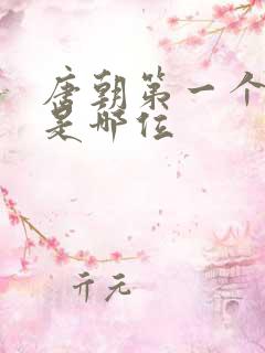 唐朝第一个皇上是哪位