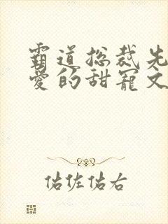 霸道总裁先婚后爱的甜宠文小说