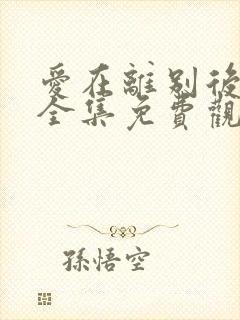 爱在离别后短剧全集免费观看
