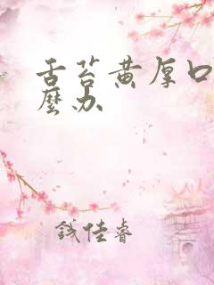 舌苔黄厚口臭怎么办