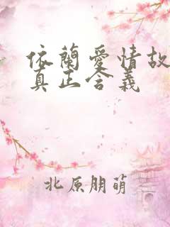 依兰爱情故事的真正含义