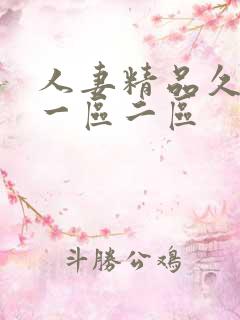 人妻精品久久久一区二区