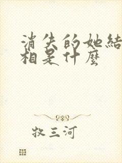 消失的她结局真相是什么