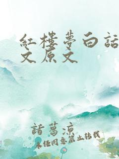 红楼梦白话文全文原文
