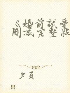 《婚前试爱》未删减完整版