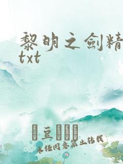 黎明之剑精校版txt