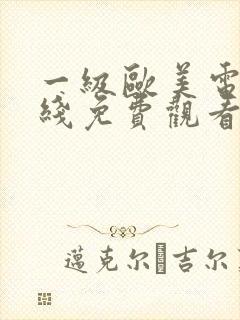 一级欧美电影在线免费观看