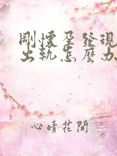刚怀孕发现老公出轨怎么办