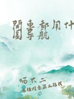 开车都用什么地图导航