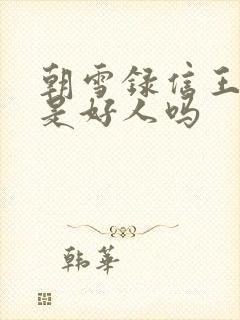 朝雪录信王世子是好人吗