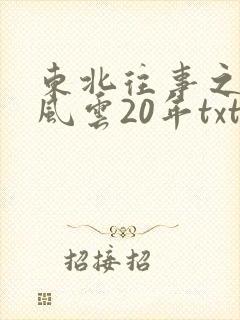 东北往事之黑道风云20年txt下载