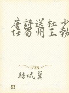 唐诗送杜少府之任蜀州王勃