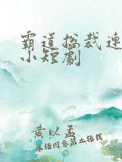 霸道总裁连续剧小短剧