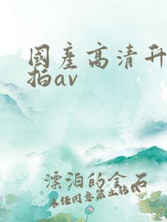 国产高清升级自拍av