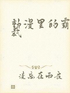 动漫里的霸道总裁