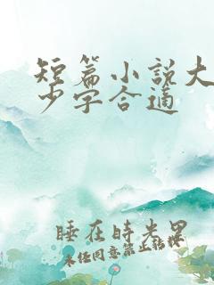 短篇小说大概多少字合适