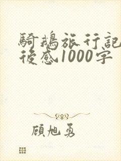 骑鹅旅行记的读后感1000字