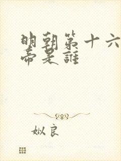 明朝第十六位皇帝是谁