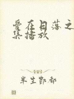 爱在日落之前全集播放