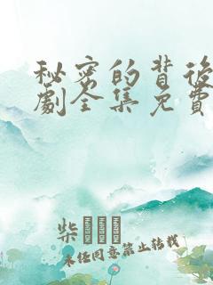 秘密的背后电视剧全集免费播放