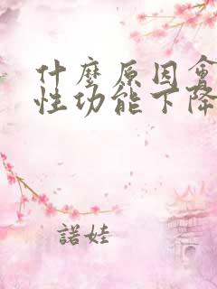 什么原因会导致性功能下降