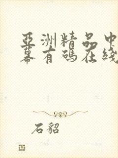 亚洲精品中文字幕有码在线